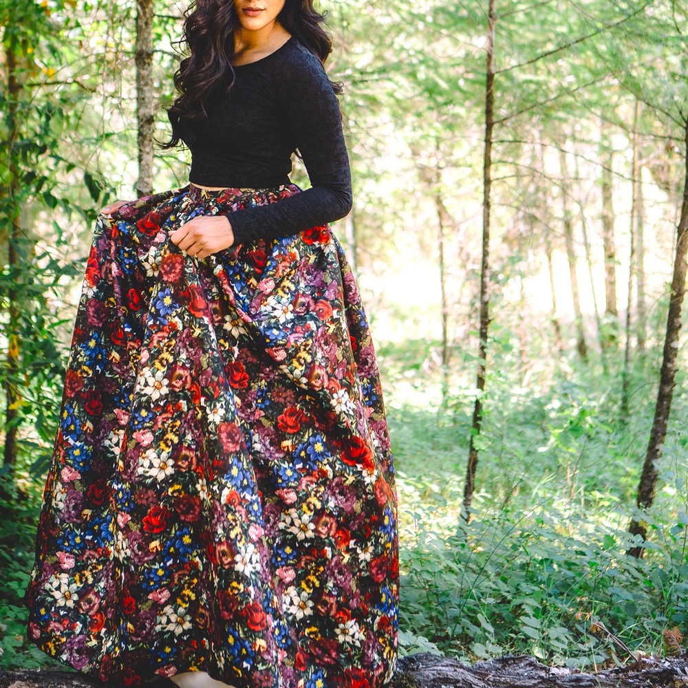 Alice and Olivia floral ball gown skirt